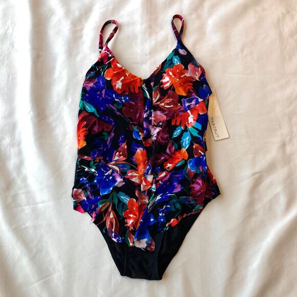 Magicsuit Rita Tankini Two Piece Swimsuit Top/Bottom Women's 8 Flower Child NWT - Picture 3 of 14